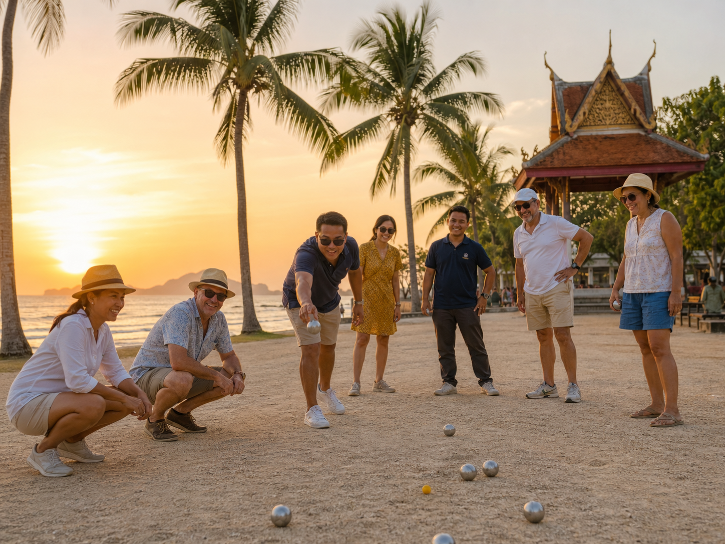 Pétanque en Thaïlande